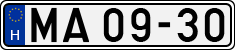 license plates of Hungary, National Ambulance Service (1990)