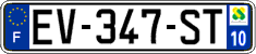 French license plate, SIV (ordinary)