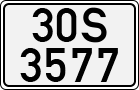 License plate of Vietnam, Cars