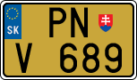 License plate of Slovakia, Export transit plates
