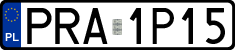 License plates of Poland, Regular car plates