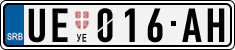 License plate of Serbia, Cars