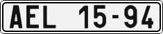 License plate of the Czech Republic, Cars (1960)
