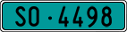 License plate of Switzerland, Agricultural vehicles (green)