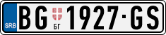 License plate of Serbia, Cars