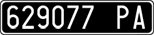 License plate of Italy, Cars (1927 year series)