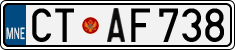License plate of Montenegro, Cars