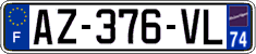 French license plate, SIV (ordinary)