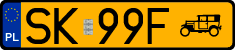 License plates of Poland, Oldtimers