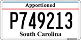 South Carolina, Apportioned (A123456)