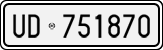 Номер Італії, Автомобілі (стандарт 1927 р.)