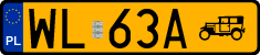 License plates of Poland, Oldtimers