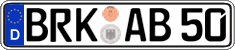 German license plate, Regular plates