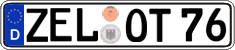 German license plate, Regular plates