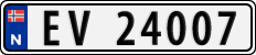 License plate of Norway, Cars