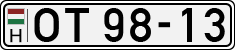 license plates of Hungary, Oldtimers (1990)