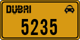 License plate of the UAE, Dubai, Taxi