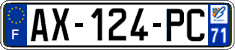 French license plate, SIV (ordinary)