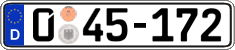 German license plate, Diplomatic
