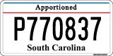South Carolina, Apportioned (A123456)