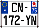 French license plate, SIV (ordinary)