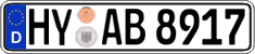 German license plate, Regular plates