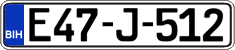 License plate of Bosnia and Herzegovina, Regular plates
