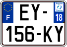 French license plate, SIV (ordinary)