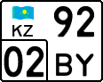 License plate Kazakhstan, Motorcycles (2012)