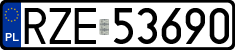 License plates of Poland, Regular car plates