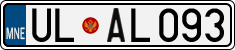 License plate of Montenegro, Cars