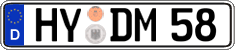 German license plate, Regular plates