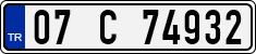 License plate of Turkey, Regular plates