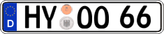 German license plate, Regular plates