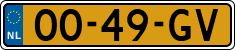 License plate of the Netherlands, Border Traffic (1953-2021 system)