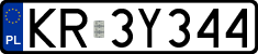 License plates of Poland, Regular car plates