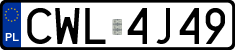 License plates of Poland, Regular car plates