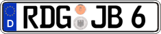 German license plate, Regular plates