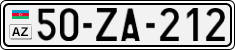 License plate of Azerbaijan, Cars