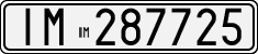 License plate of Italy, Cars (1927 year series)