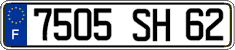 French license plate, FNI