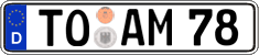 German license plate, Regular plates