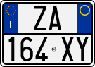 License plate of Italy, Cars (1994 year series)