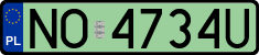 License plates of Poland, Electric vehicles