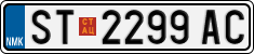 License plate of North Macedonia, Regular plates (2012)