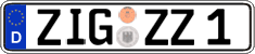 German license plate, Regular plates