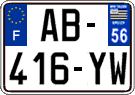French license plate, SIV (ordinary)