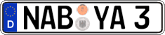 German license plate, Regular plates