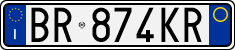 License plate of Italy, Cars (1994 year series)