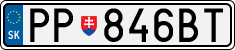 License plate of Slovakia, Cars